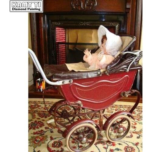 5D DIY Diamond Painting Baby In The Stroller Embroidery 100% Full Diamond Cross Stitch Rhinestone Mosaic Painting Decor Diamant