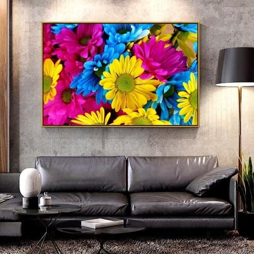 Artcozy Oil Canvas Painting combinacion de colores en flores For Home Decoration Wall Art