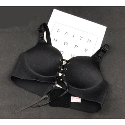 Seamless Small breasts duoble cup Push Up bra sexy belt pull B female dress wedding Bra Pull Straps Women Sexy Underwear LB bra