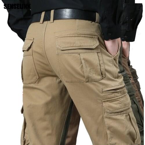 2021 New Men Tactical Cargo Pants Military Multiple Pocket Elasticity Trousers Sports Fashion Brand Jogger Plus Size Pants Men