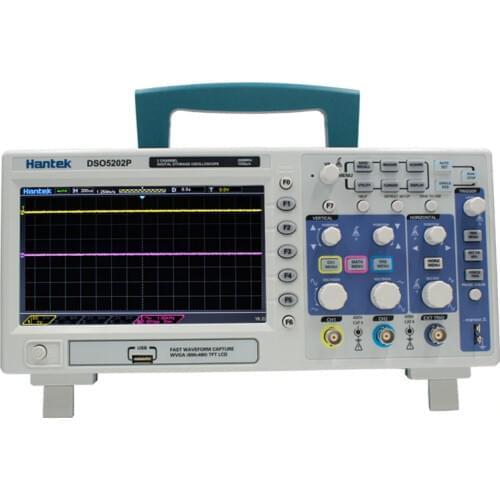 Osciloscopio Hantek DSO5202P Digital Oscilloscope Portable 200MHz bandwidth 2 Channels Handheld LCD USB Oscilloscopes Multimetro