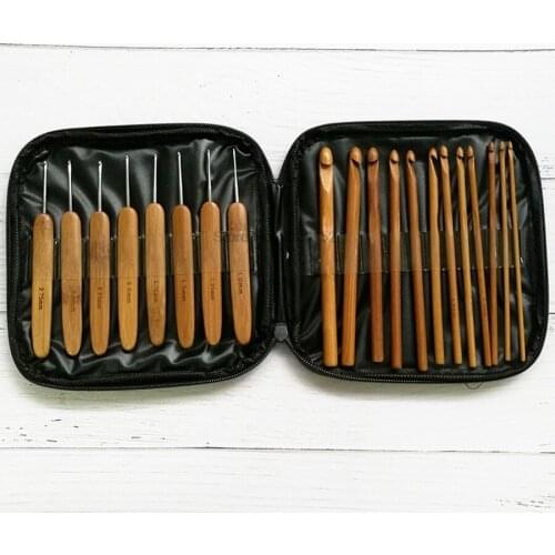 DHL 20set 20pcs/set Bamboo Crochet Hooks Needles Knit Weave Craft Yarn Sewing Tools shoe Sewing