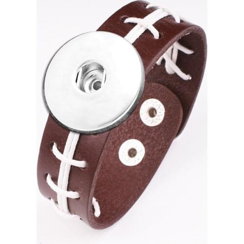 Football sports 30mm snap button jewelry bracelet for Children boys NY369