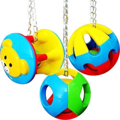 Pet Bird Bites Toy Parrot Chew Ball Toys For Parrots Swing Cage Hanging Cockatiel brinquedos Birds Toy Bird Supplies