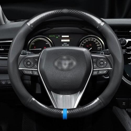 Steering wheel cover set for Toyota Yize CHR Corolla Reiz Camry Ralink Vios RAV4 Corolla carbon fiber Cover car accessories