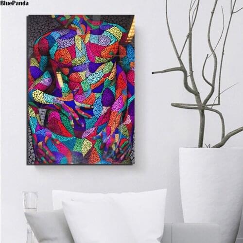 Colorful Sexy Nude Painting Scandinavian Abstract Posters And Prints Decorative Wall Art Pictures For Living Room Home Decor