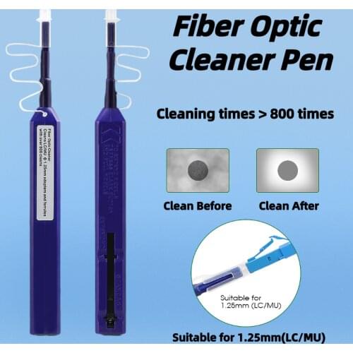 LC/MU 1.25mm Fiber Optic Cleaning Pen SC/FC/ST 2.5mm One-Click Cleaning Fiber Cleaner Tools Optical Fiber Connector Cleaner