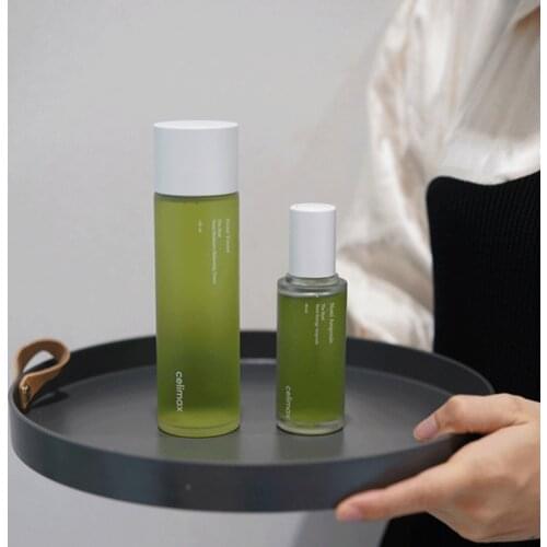 1PC PU Leather Storage Tray with Handle Living Room Desktop Cosmetic Sundries Plate Jewelry Round Simple Decorative Organizer