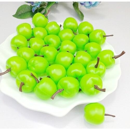 Food Green Fruit Model Simulation Toys Educational Pretend Kid Children Play House Toy 5pcs/set Fruitage Mould Finished Goods