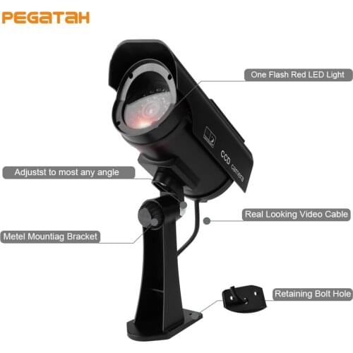 New Solar Power TOROTON Bullet Dummy surveillance Outdoor Security Cam Fake Camera With LED Blinking Light outdoor camera CCTV