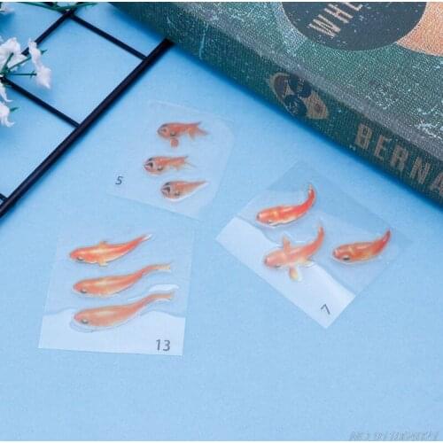 13 Pcs/Set Filling Sticker Epoxy Resin Silicone Mold Materials DIY Jewelry Making Gold Fish Leaf Filler Self Adhesive N12 20