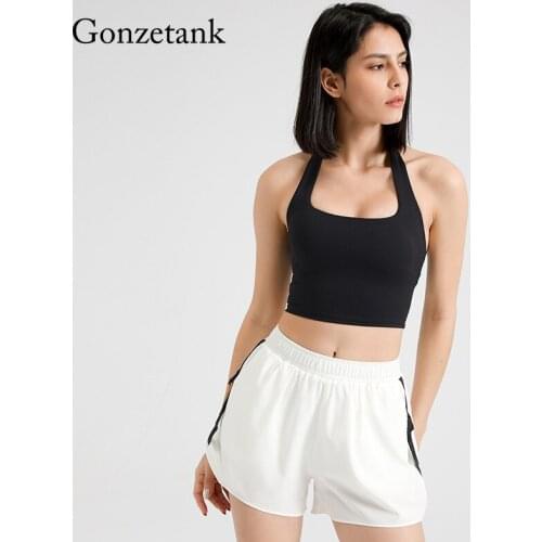 New Woman Sports Bras Sexy Neck Hanging High Strength Shock Yoga Vest Gathered Running Bras Workout Tops High Impact Underwear