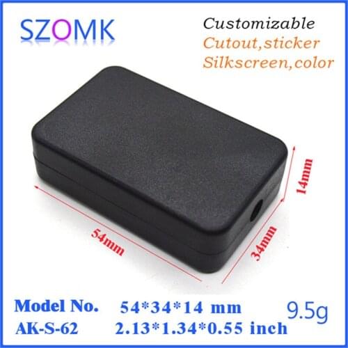10 pieces a lot, 54*34*14mm szomk small box plastic enclosure diy plastic box for electronic project junction box pcb enclosure