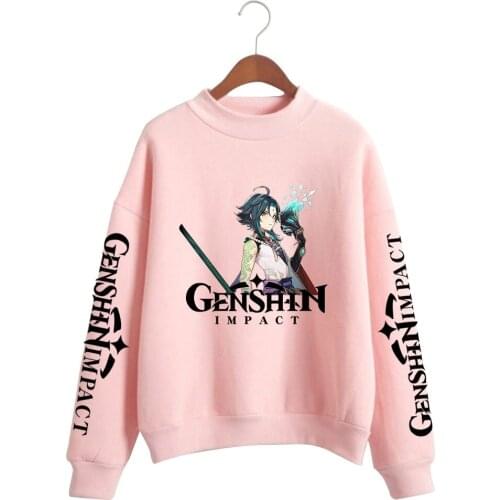 Hot Game Genshin Impact Man Tracksuit Print Harajuku Capless Sweatshirts Women Turtleneck Streetwear Long Sleeve Fashion Tops