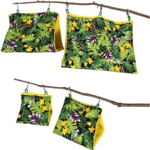 4XFA Bird Nest Hanging Cage Tent for Small Pets Parrot Hammock Parakeet Lovebird Nest Perch Stand Swing