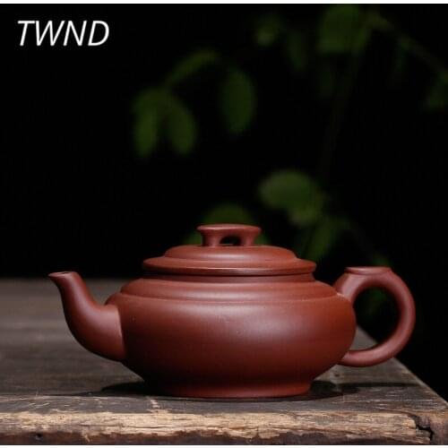 260CC purple clay teapot chinese kung fu handmade xin qiao pot yixing ore zisha kettle suit Oolong dahongpao puer 16.4