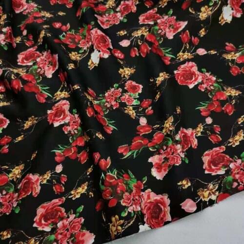 On Sale Bling Dress Fashion Rose Stretchy Chiffon Elastic Material