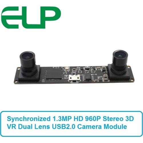 Synchronized 3D Stereo VR Camera 960P HD OTG UVC Plug and play USB 2.0 Video Webcam Camera Module for Android,linux,Windows,MAC