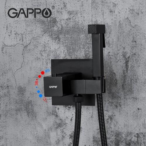 Gappo Thermostatic Bidet Faucets Black Shower Head Taps Brass Thermostatic Bathroom Mixer Tap Shower Bidet Faucet G7207-60