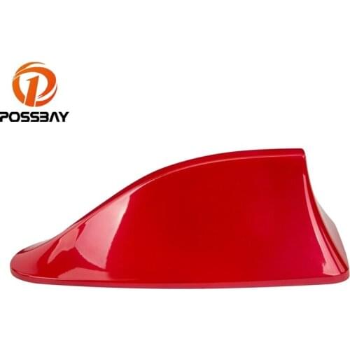 Red Color Universal Shark Antenna Auto Roof Shark Fin Antenna FM/AM Signal Aerial Car Styling for BMW Honda Toyota Hyundai Ford