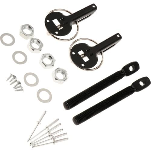 Car Universal Racing Hood Pins Latch Set Sport Bonnet Lock For Racing Sport