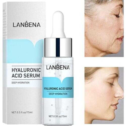 Hyaluronic Acid Serum Moisturizing Whitening Anti Aging Nourish Shrink Pores Oil-control Vitamin E Skin Care 15ml