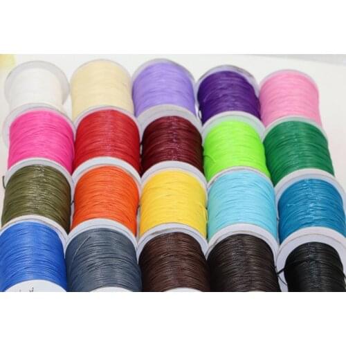 165 m/roll 1MM Diameter Waxed Thread Polyester Cord String Strap Wholesale Necklace Rope Bead Fit Bracelet cords