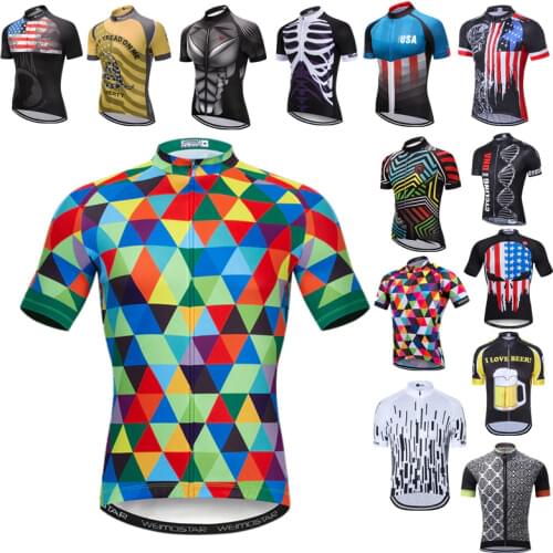 Weimostar 2021 Summer Mens Cycling Jersey Shirt Racing Sport Bicycle Shirt Ropa Ciclismo Pro Team MTB Bike JerseyCycling Wear