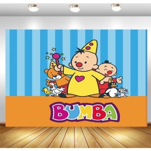 Bumba Photography Backdrop Baby Shower Kids Birthday Party Clown Circus Stage Photo Background Photo Studio Props Decor Banner
