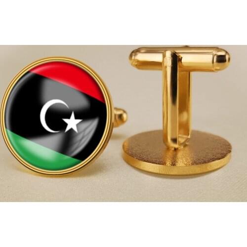 Coat of Arms of Libya Libyans Flag National Emblem Cufflinks