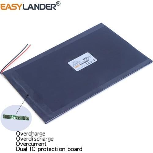 10pcs/Lot 25100150 3.7V 4800mAh Rechargeable li Polymer Battery For 9inch 10' Tablet PC 25100149 Power Bank Notebook computer