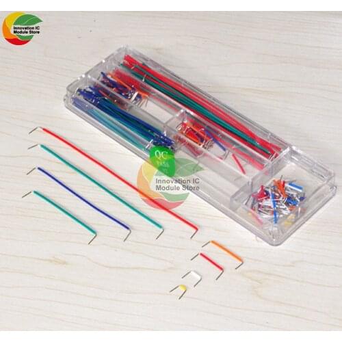 140Pcs/Box Solderless Breadboard Jumper Wires U Shape Breadboard Jumper Cable Wire Kit for Arduino PCB Bread Board DIY