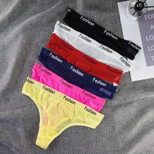 3 Pcs Lot Underwear Women Sexy G String Thongs Fashion Sport Style Panties for Lady Solid Color Letter EdgeT-back Lingerie Femme