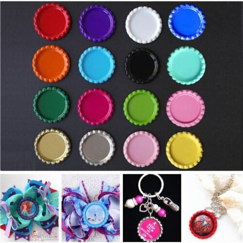 4000 Pcs/lot 1" 25mm Two-Side Colored Flattened Bottle Caps For Jewerly Accessories Diy Crafts Crown Beer Bottlecaps Mixed Color