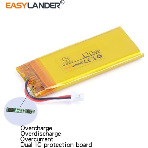 402050 452050 3.7V 420mAh Rechargeable li Polymer Li-ion Battery For MP3 MP4 DVR GPS BAT00003 WW452050PL_C Bluetooth earph
