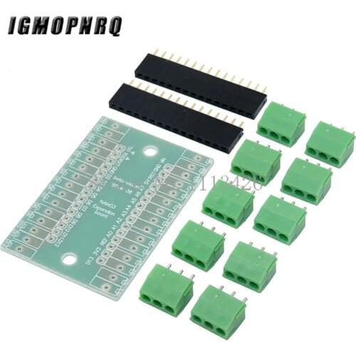 5pcs NANO V3.0 3.0 Controller Terminal Adapter Expansion Board NANO IO Shield Simple Extension Plate for DIY KIT