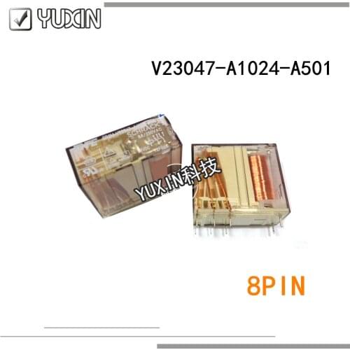 5PCS/LOT 100%Original NEW relay V23047-A1024-A501 24VDC V23047-A1024-A501-24VDC V23047 A1024 A501 24V 8PIN