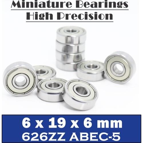 626ZZ Bearing ABEC-5 10PCS 6X19X6 mm Miniature 626Z Ball Bearings 626 ZZ EMQ Z3V3 Quality