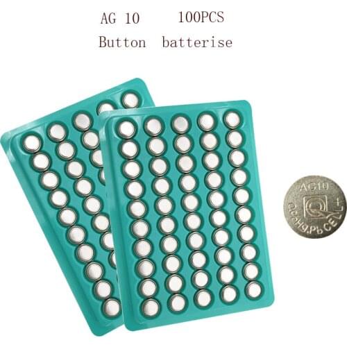100pcs AG10 AG 10 1.5V Button Cell Battery L1131 SR1130 189 LR54 Coin Button Batteries For Small Electronic Devices Parts