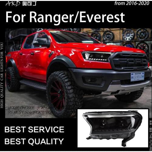 AKD Car Styling Head Lamp for Ranger Headlights 2016-2020 Everest LED Headlight Endeavor LED DRL Hid Bi Xenon Auto Accessories