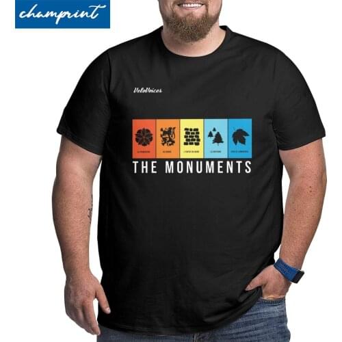 Men VeloVoices Monuments T Shirts Bike Cycling Bicycle Biking Ride Tops Crew Neck Big Tall Tees Oversized 4XL 5XL 6XL T-Shirt