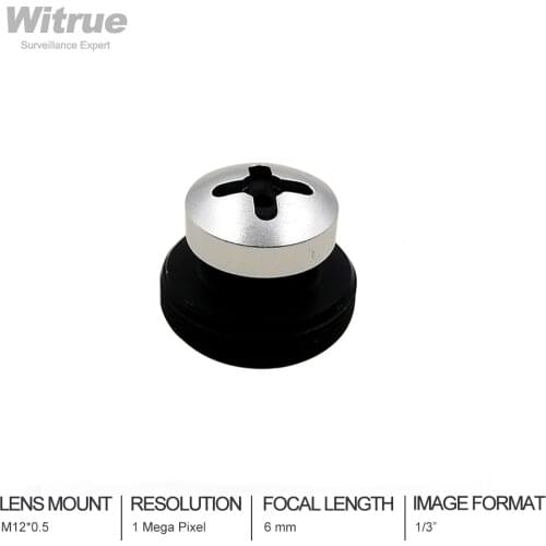 HD cctv lens Pinhole 6MM M12*0.5 Mount 1/3" F2.0 53 degree Screw design for security CCTV cameras