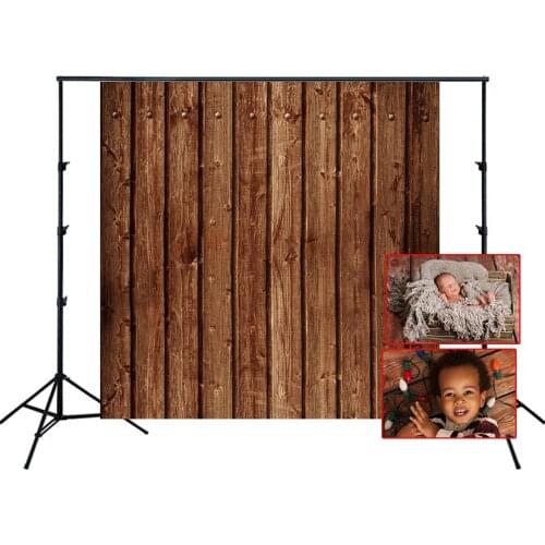 HUAYI Photography Backdrop Old Brown Wood Floor Photo Booth Background Customize Newborns Child Birthday Studio Backdrop Z-19
