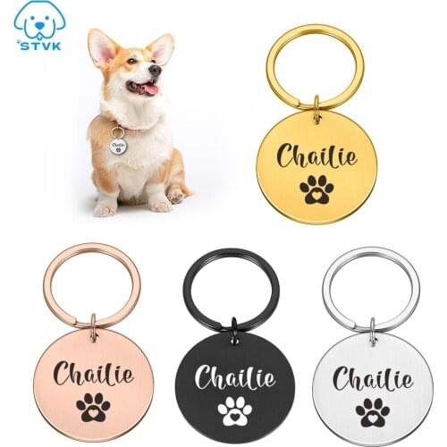 Anti-lost ID Tag Collar Dog Personalized Pet ID Tag Engraved Pet ID Name for Cat Puppy Dog Collar Tag Custom Name Pet Accessory