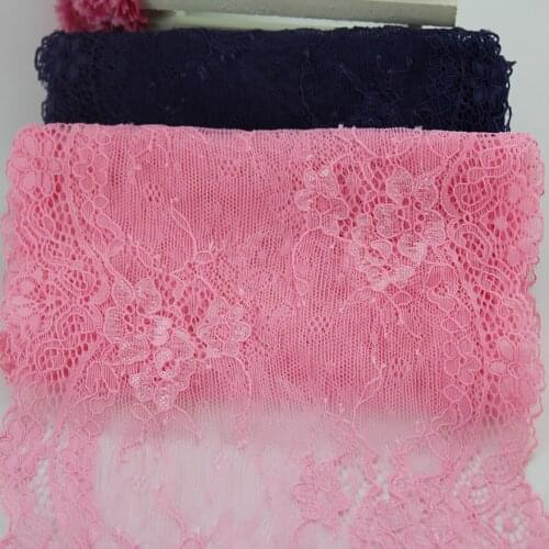 10 yards 17cm Hollowed-out embroidered lace Ornaments ribbon Elastic Lace Trim Baby Girls Hair Accessories band