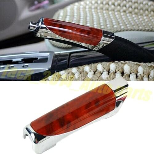 Wood grain Handle HandBrake Emergency knob Grip Cover trim For Chrysler 300 / 300C