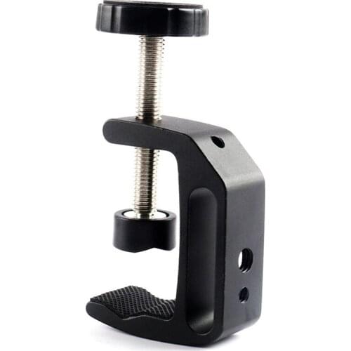Luminium C Type Screw Mount Clamp Fixed Desktop Bracket for Flashlight Camera Tripod Photography Accessories