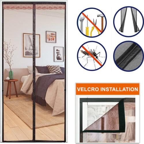 Reinforced Magnetic Screen Door Curtain Net Anti Insect Mesh Fly Screen Mosquito Protection Net Room Divider Folding Screen Wall