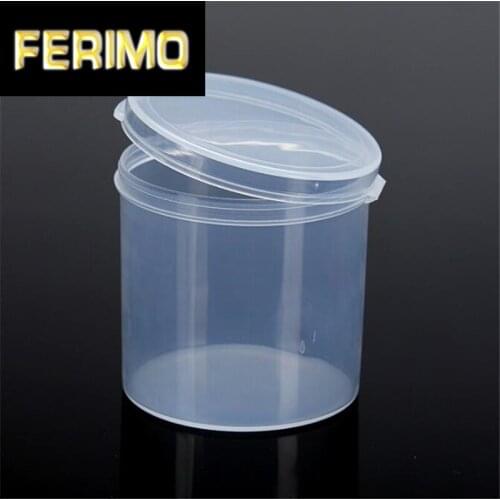 Reusable Storage Box Round Plastic Box Transparent Packaging Toolbox Beads/Coins Durable Organizer Case 11 sizes