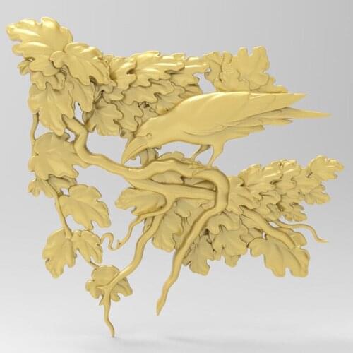 Bird 3d STL Model for CNC Router 3D Printer Artcam Aspire Bas Relief_decor relief